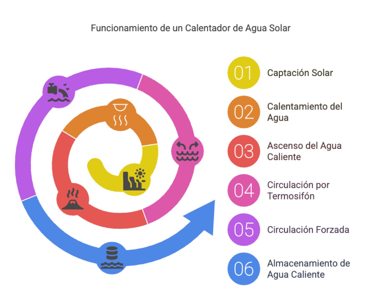Cómo funciona un calentador solar