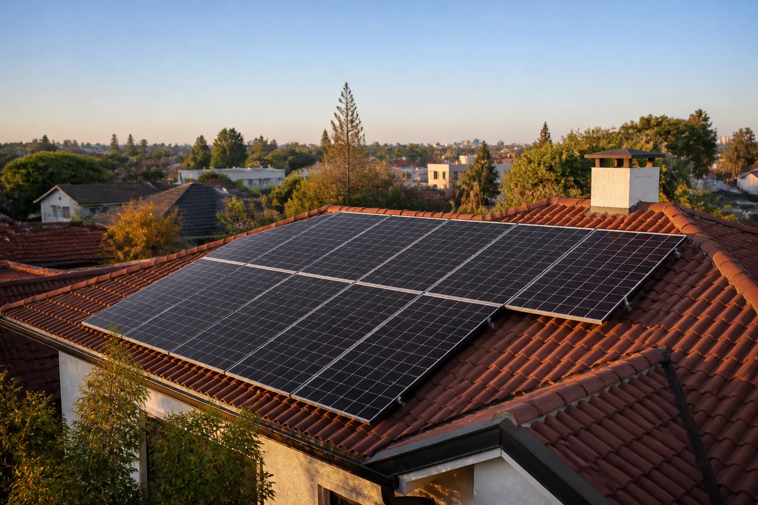 Beneficios energía solar Argentina 2026 | Genera Tu Energía Techo residencial con paneles solares en Gran Buenos Aires — beneficios de energía solar Argentina agosto 2026