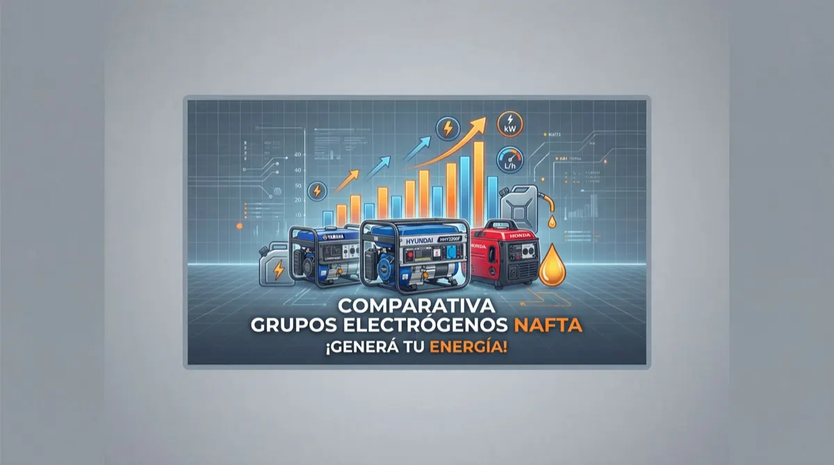 Comparativa grupos electrógenos nafta — artículo relacionado · grupos electrógenos