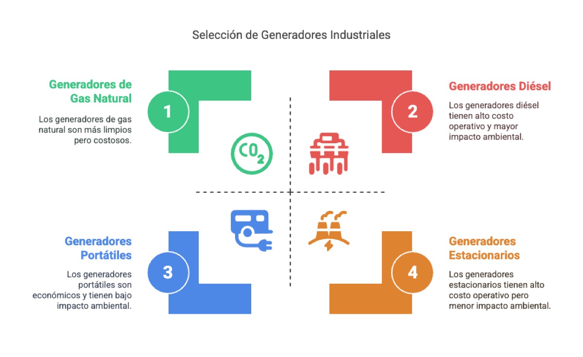 Tipos de generadores industriales