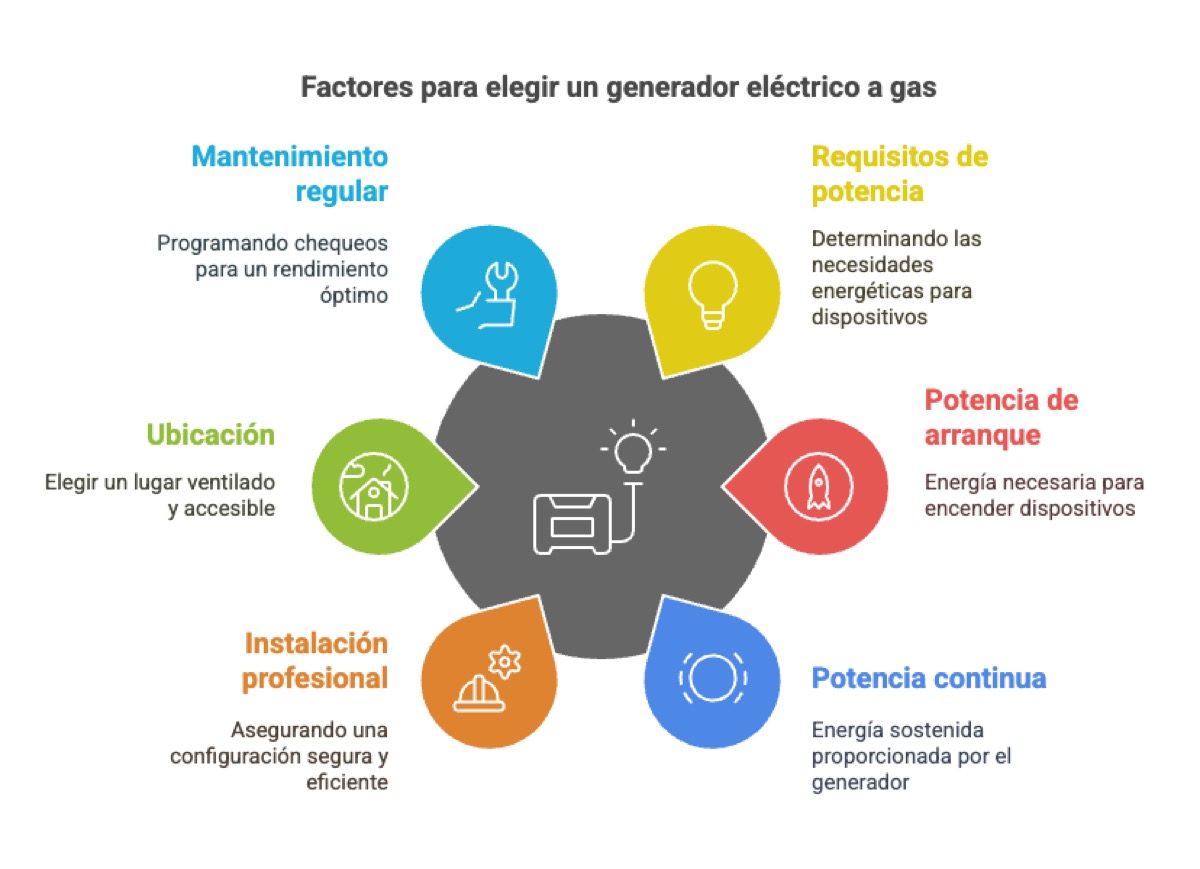 Criterios para elegir generador a gas, nafta o diésel