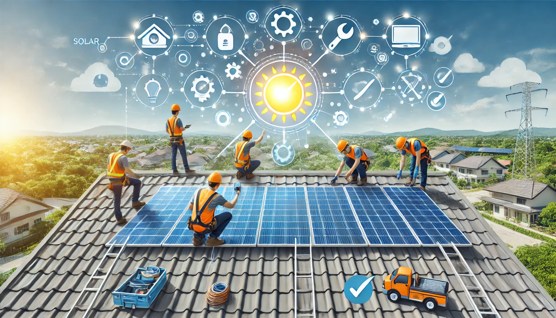 Instalación solar: cableado y protecciones