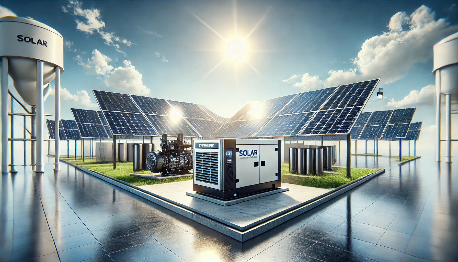 Guía de sistemas solares con grupos electrógenos