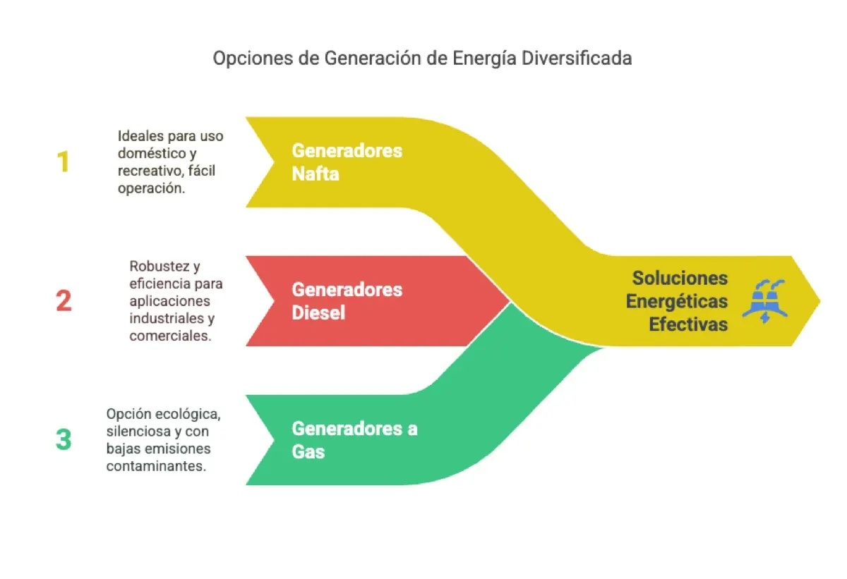 Consumo diésel vs nafta en generadores Argentina — artículo relacionado · grupos electrógenos