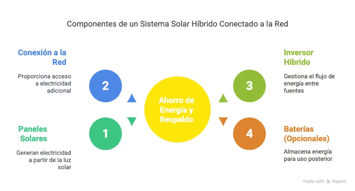 Kit Solar Híbrido Backup Continuidad Digital — artículo relacionado · baterías de litio y respaldo