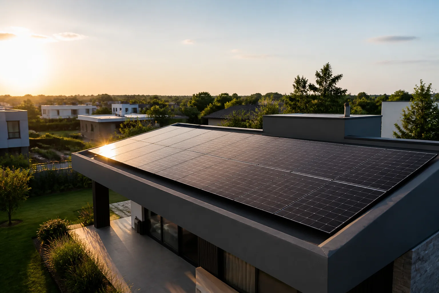 Paneles solares en techo residencial en Argentina — Genera Tu Energía