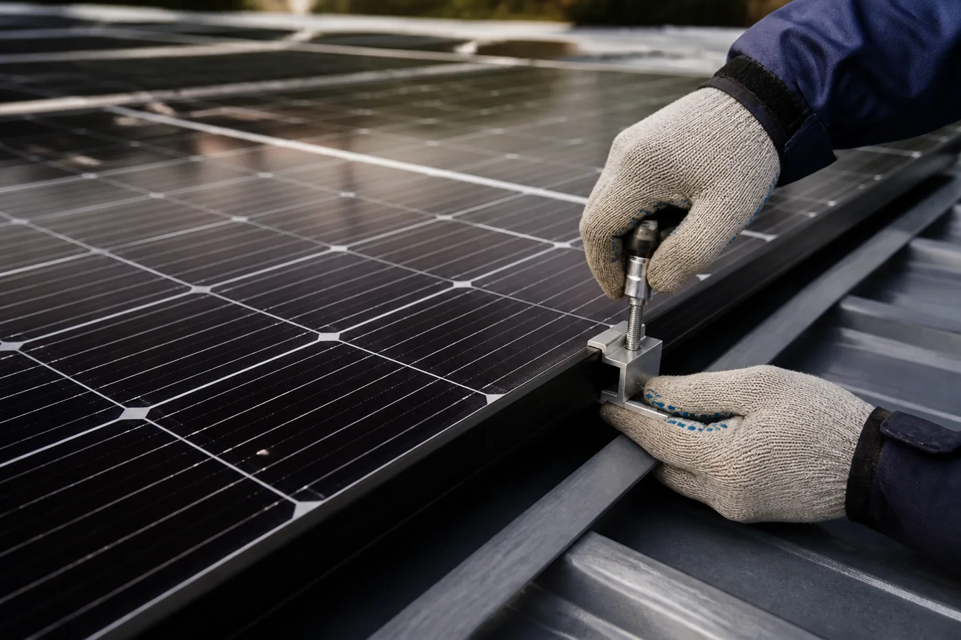 Instalación profesional de paneles solares en techo