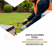 INSTALACIONES PARA GENERADORES RESIDENCIALES A GAS MONOFÁSICOS