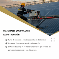 MATERIALES QUE INCLUYEN LA INSTALACIÓN