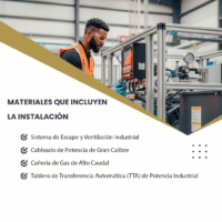 materiales que incuyen la instalación