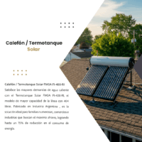 Calefón _ Termotanque Solar FIASA FI-400-RI