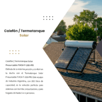 Calefón _ Termotanque Solar Presurizable FIASA F-200-PRI