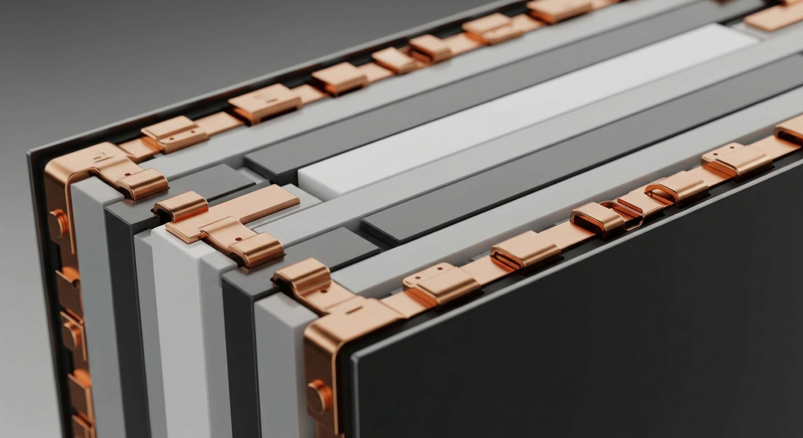 Detalle de la estructura interna de una batería LiFePO4 de Bluetti.