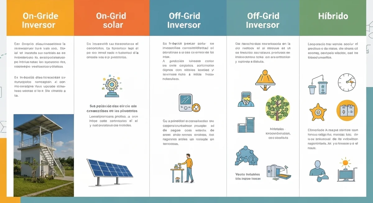 Inversor solar trifásico de gran potencia en una sala técnica industrial.