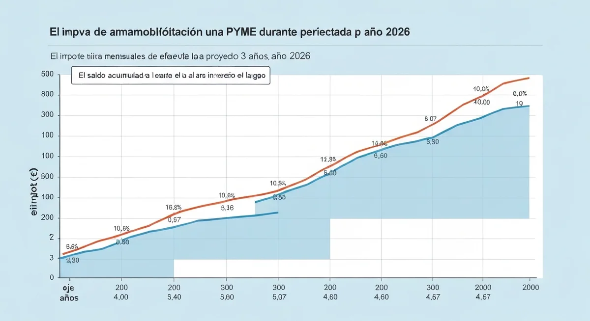 Infografía de torta mostrando reducción de costos operativos de una PYME