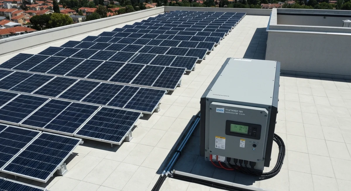 Instalación de inversor híbrido trifásico en residencia de alto consumo.