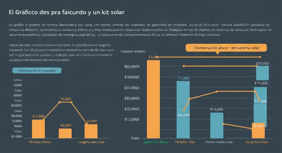 Gráfico de reducción de factura eléctrica con energía solar