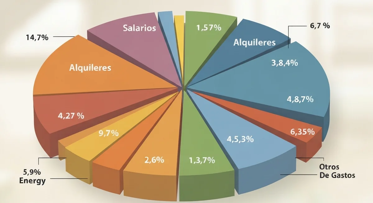 Dueño de negocio revisando producción solar en una tablet