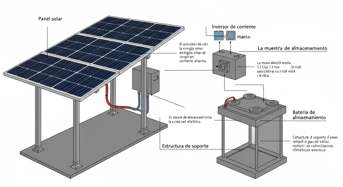 Gráfico de barras comparando costo operativo con y sin energía solar
