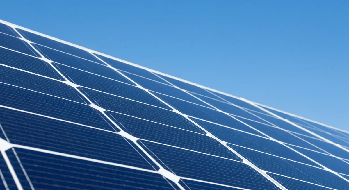 Primer plano de la superficie de un panel solar monocristalino PERC