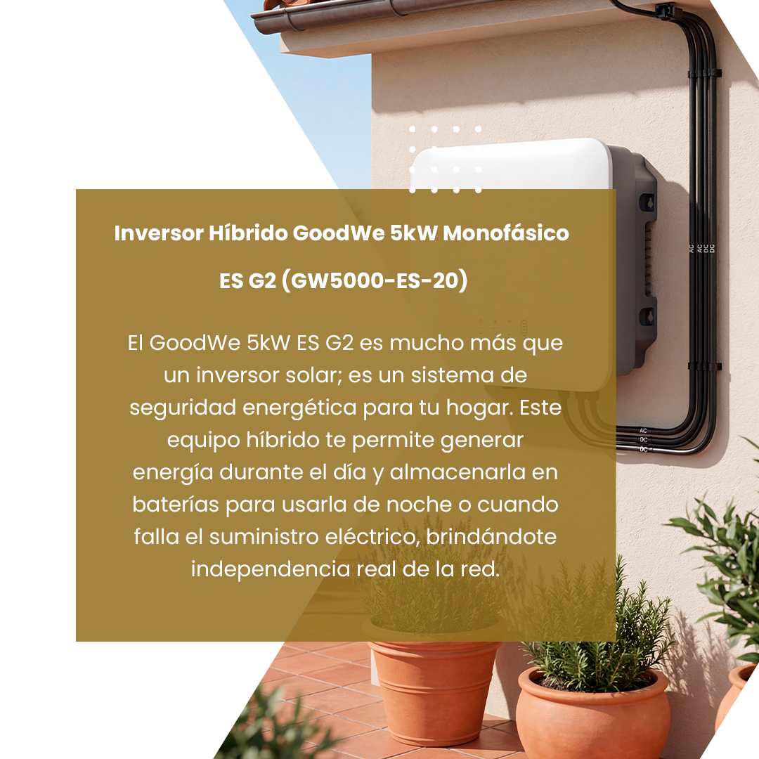 Inversor Híbrido GoodWe 5kW Monofásico FLEX (GW5000-ES-20(FLEX)) — D