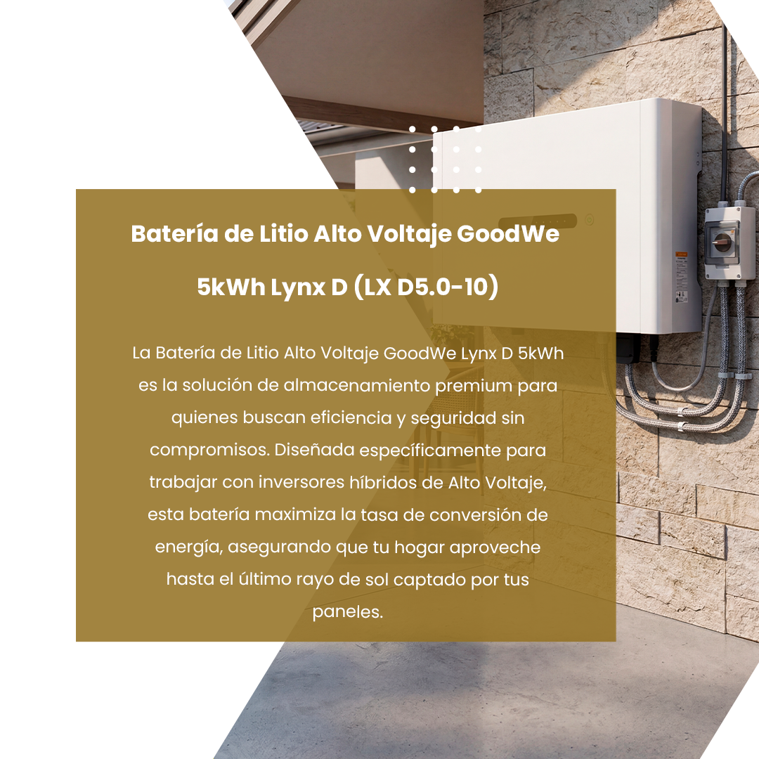 Batería de Litio Alto Voltaje GoodWe 5kWh Lynx D (ACS0022-00-00P) — Sistemas de Energia de Respaldo imagen 2