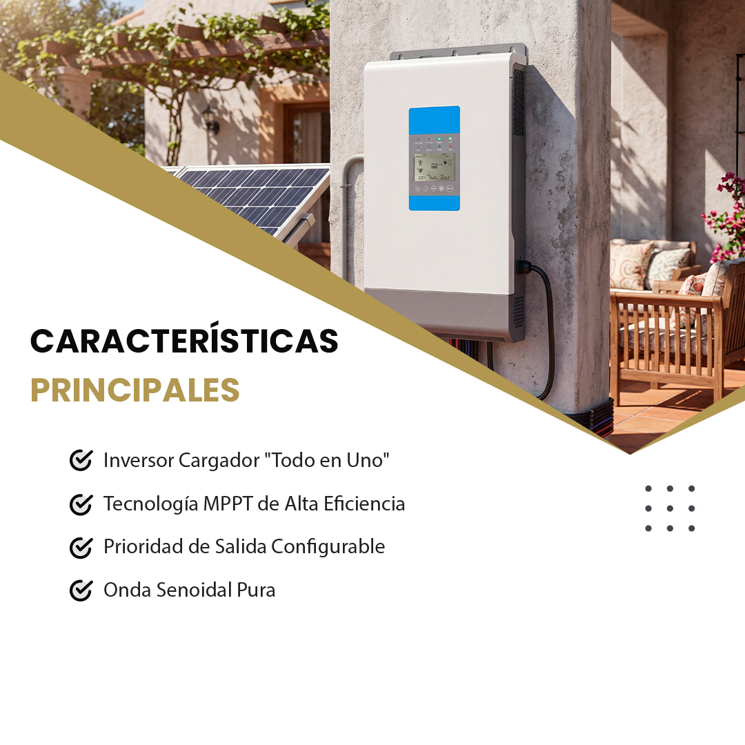 Inversor Cargador Off-Grid Epever UPower 3000VA 48V (RS485-1M2S) — Sistemas de Energia de Respaldo imagen 3