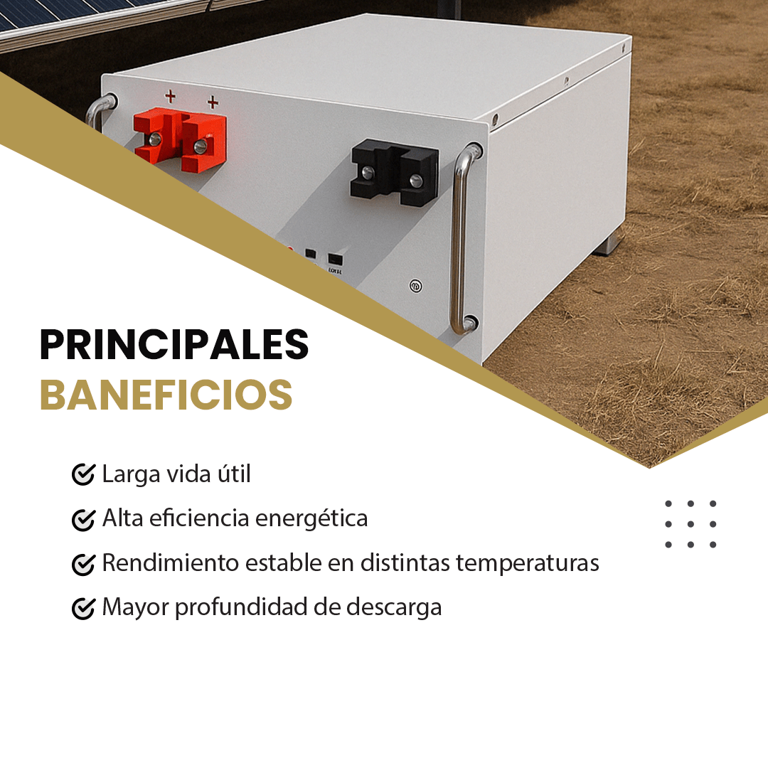 Batería de Litio (LiFePo4) Growatt 5.5kWh 51,2 V (106Ah) hasta 98% DOD; 6000 Ciclos a 25°C 0,2C – 5 años de garantía (HOPE 5.5L-A1 + KIT) — ficha e instalación Argentina